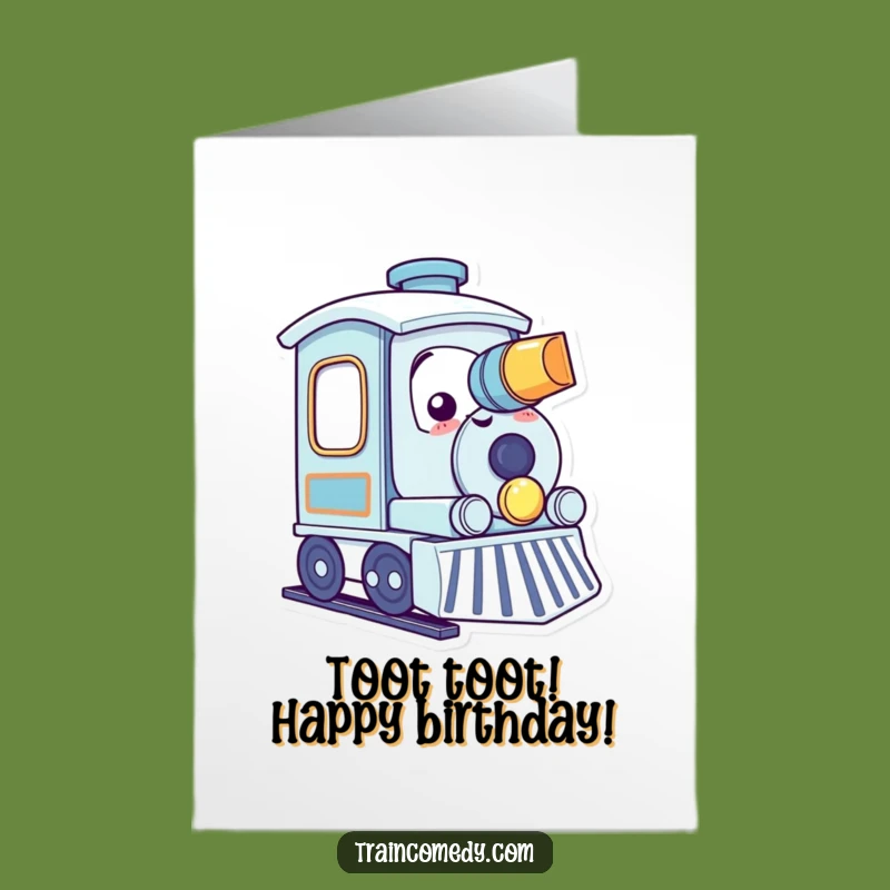 Free Printable Birthday Card: Joyful Train Horn - Funny Downloadable Gift!
