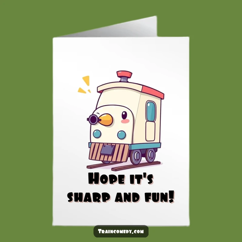 Free Printable Birthday Card: Pencil Train Whistle Fun DIY Gift for Laughs