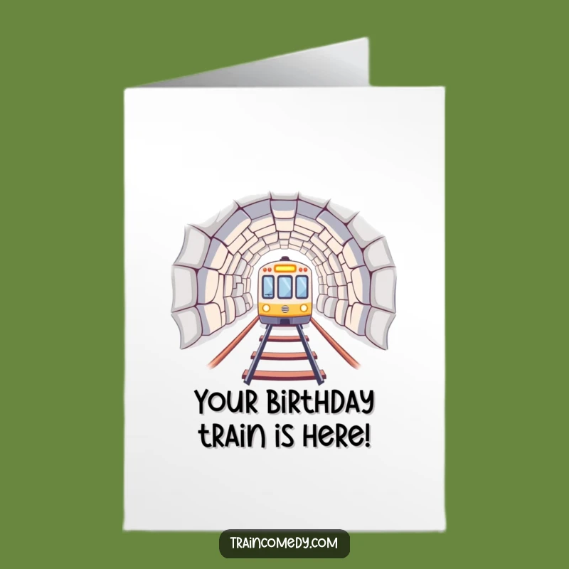 Free Printable Birthday Card: Train Tunnel Surprise - Funny Downloadable Gift!