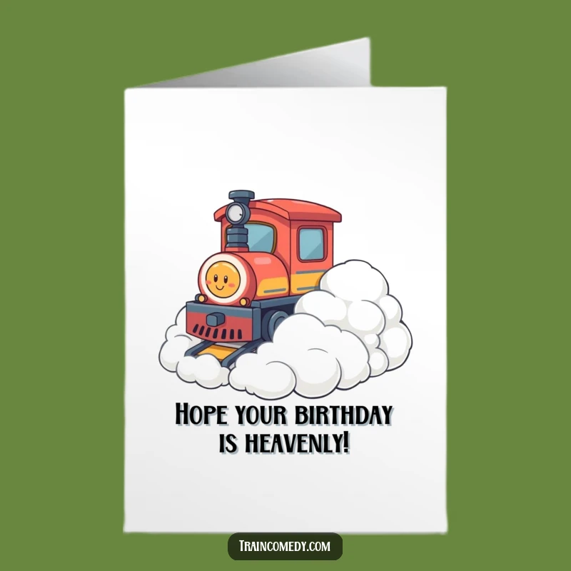 Free Printable Cloud Train Birthday Card: Dreamy Fun, Downloadable Wishes!
