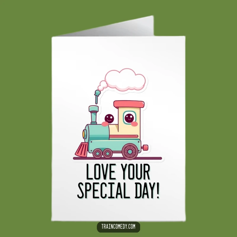 Free Printable Sweet Train Birthday Card - DIY Downloadable Gift of Love and Joy