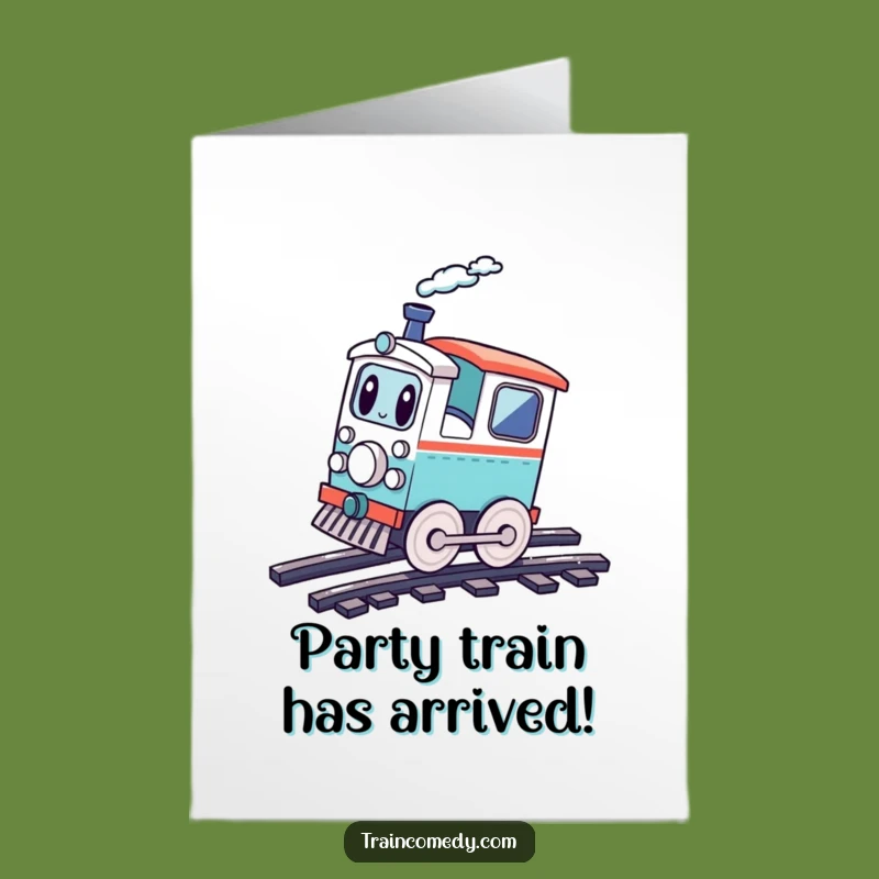 Free Printable Fun Train Birthday Card - DIY Downloadable Gift for Energetic Celebrations