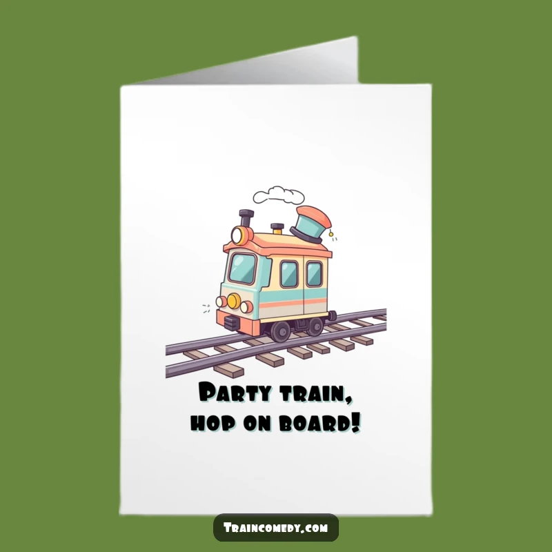 Free Printable Speedy Train Birthday Card - Funny Downloadable Hat Greeting