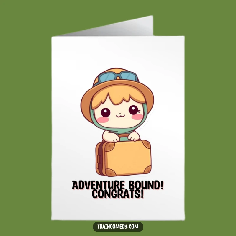 Free Printable Congrats Card: Bon Voyage! Congrats to our Kawaii Adventurer!