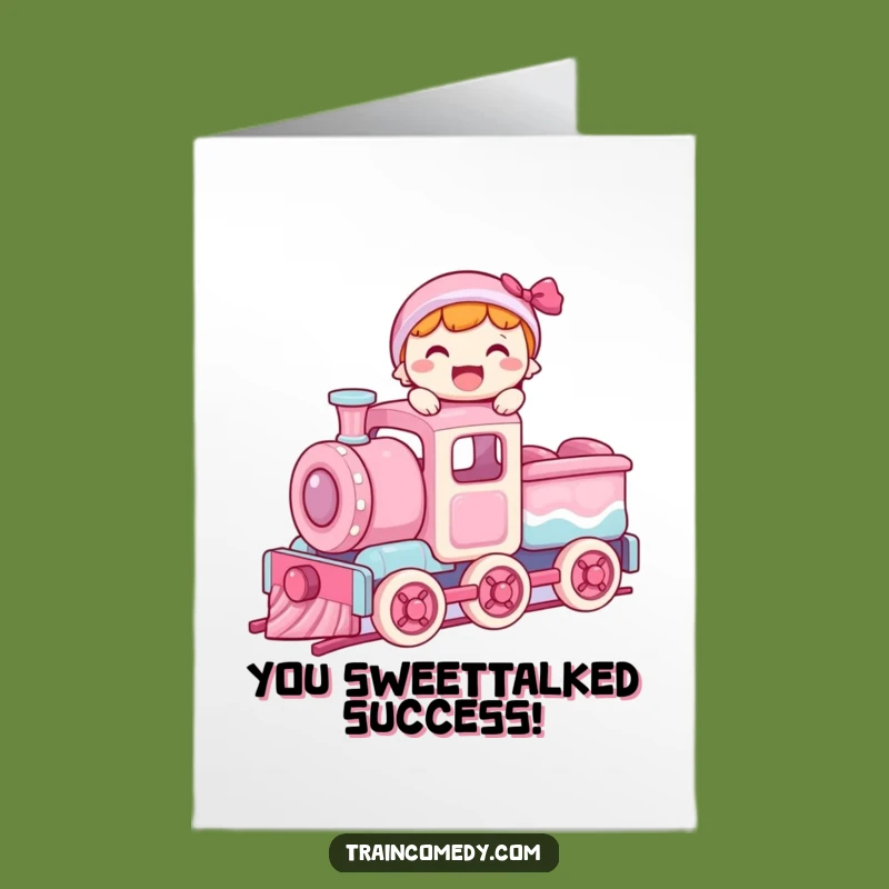 Free Printable Congrats Card: Candy Train Ride - Funny Downloadable Gift