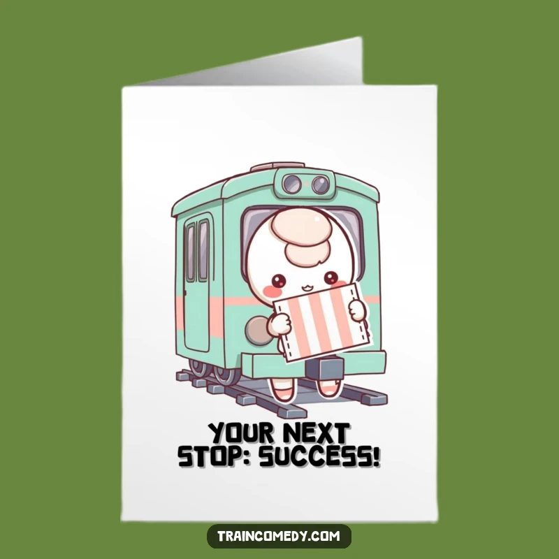 Free Printable Congrats Card: Playful Train Ticket, Whimsical Journey Downloadable Art