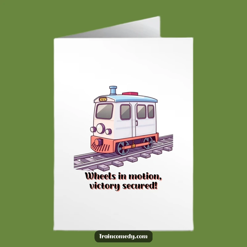 Free Printable Spinning Train Congratulations Card - Funny Downloadable DIY