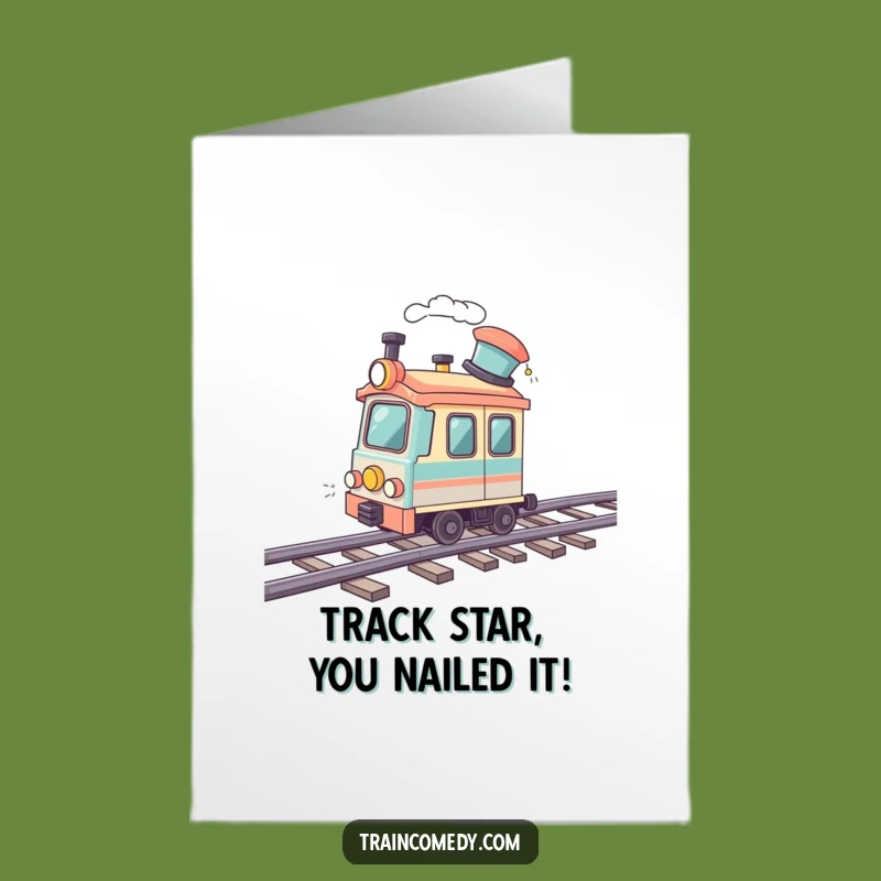 Free Printable Fast Train Congratulations Card - Humorous Downloadable Celebration