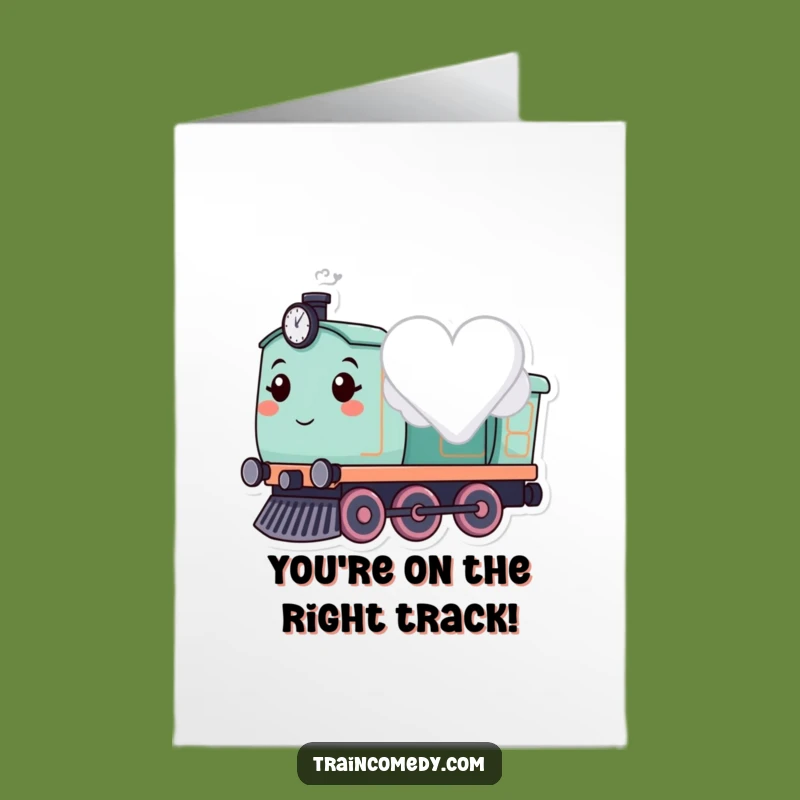 Free Printable Train Congrats Card - Sweet Downloadable for Celebrating Love and Success