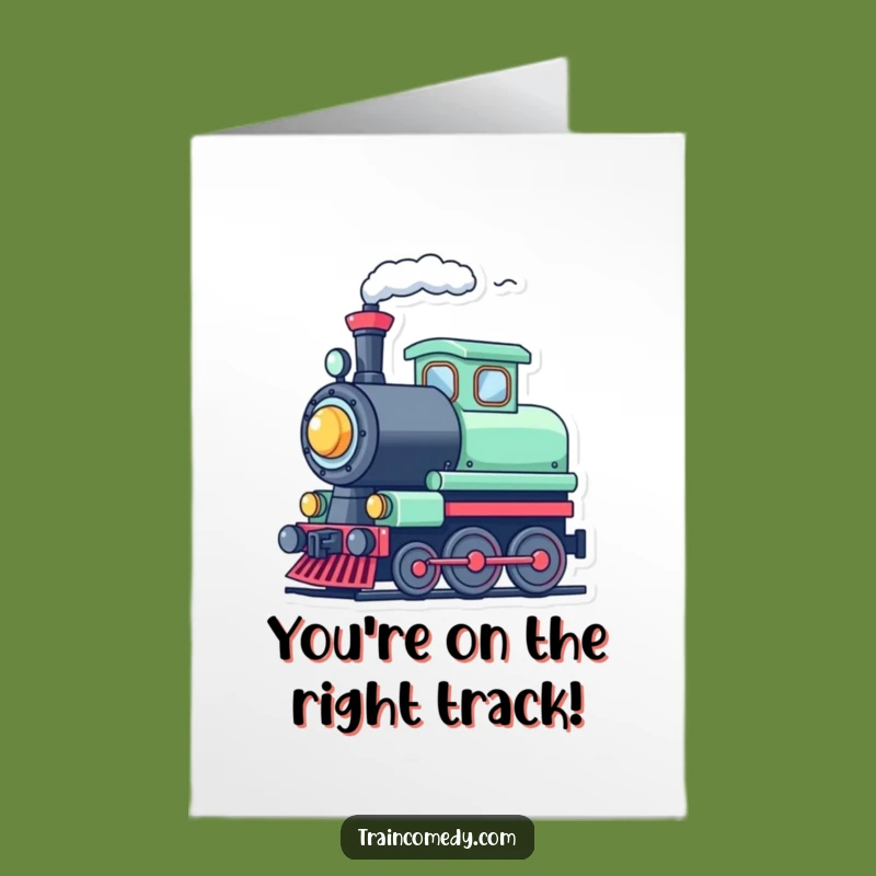 Free Printable Congrats Card: Train Arrival Celebration, Yay Print at Home Gift