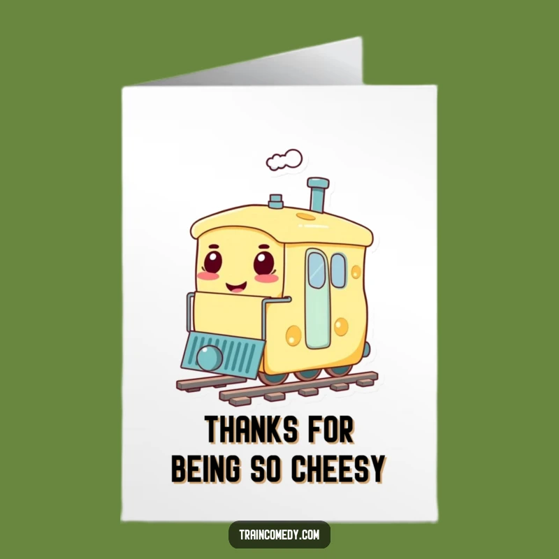 Free Printable Thank You Card: Cheesy Train Car's Gratitude Gift DIY