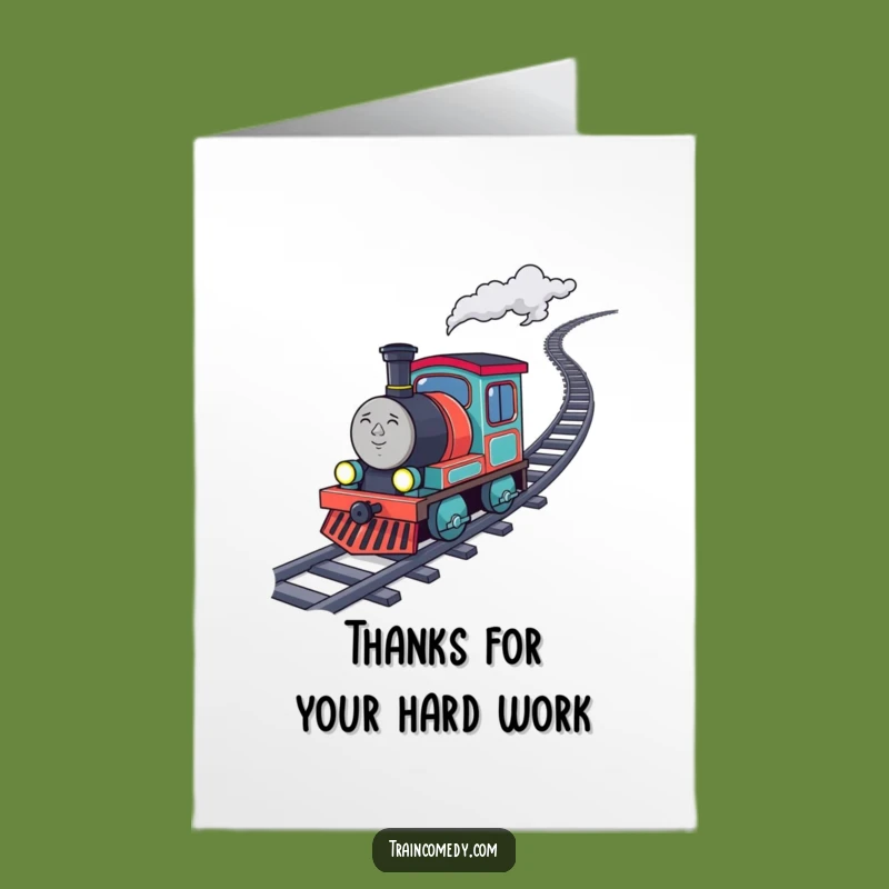 Free Printable Thank You Card: Grateful Train Effort, Easy Print at Home Gift