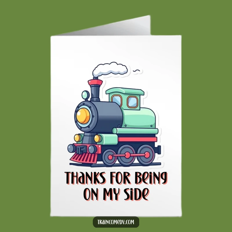 Free Printable Thank You Card: Grateful Train Toot, Easy Print at Home Gift