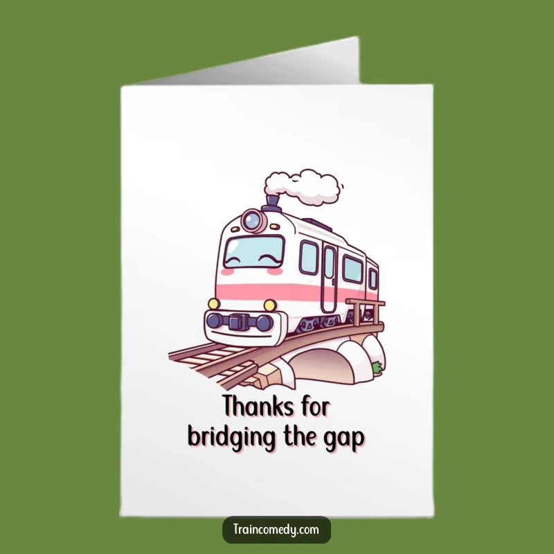 Free Printable Thank You Card: Winking Train Thanks You - Funny Downloadable