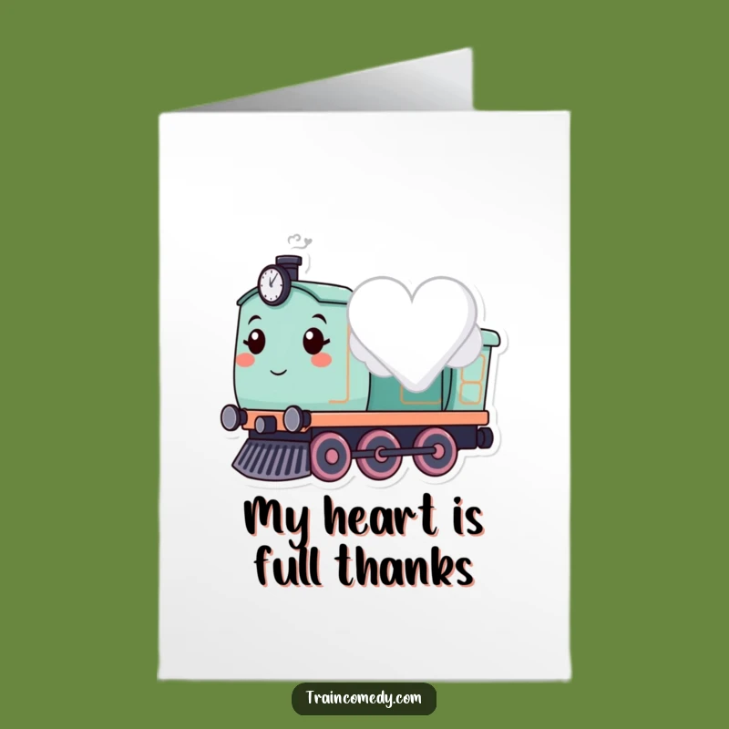 Free Printable Train Thank You Card - Cute Downloadable for Expressing Affection