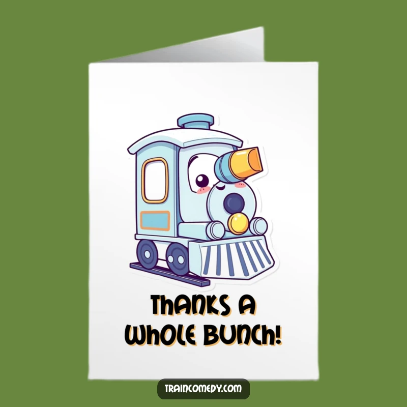 Free Printable Thank You Card: Happy Train Horn - Funny Downloadable Gift!