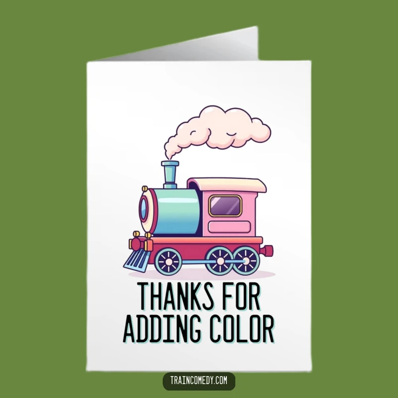 Free Printable Rainbow Train Thank You Card - Funny Downloadable Gratitude