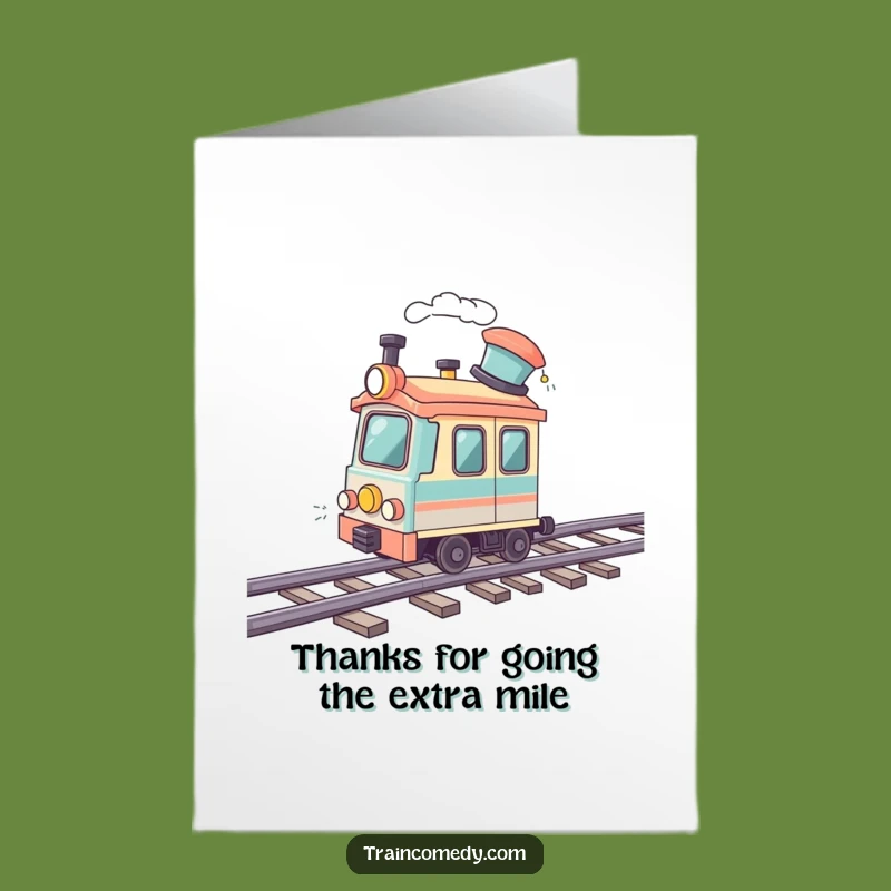Free Printable Speedy Train Thank You Card - Funny Downloadable Gratitude