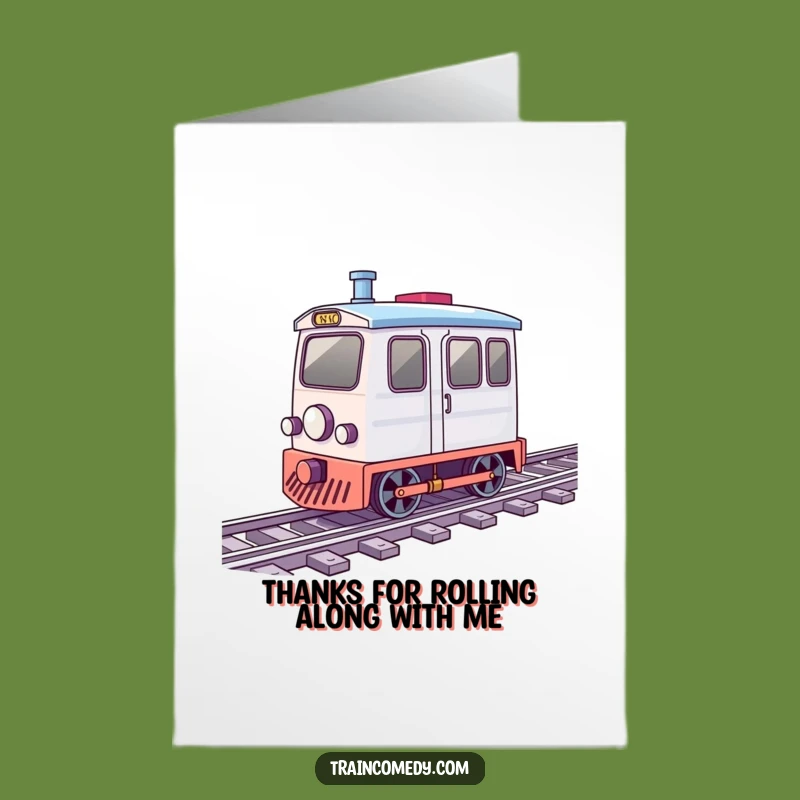 Free Printable Merry Train Thank You Card - Funny Downloadable DIY Gift