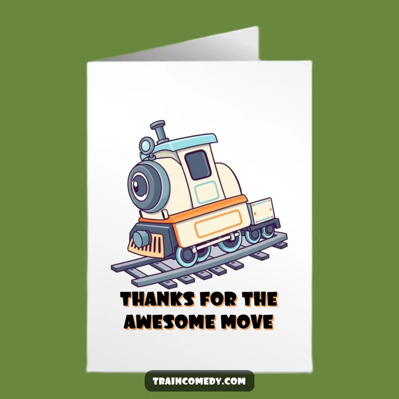 Free Printable Train Cartwheel Thank You Card - Fun Downloadable for a Groovy Thanks