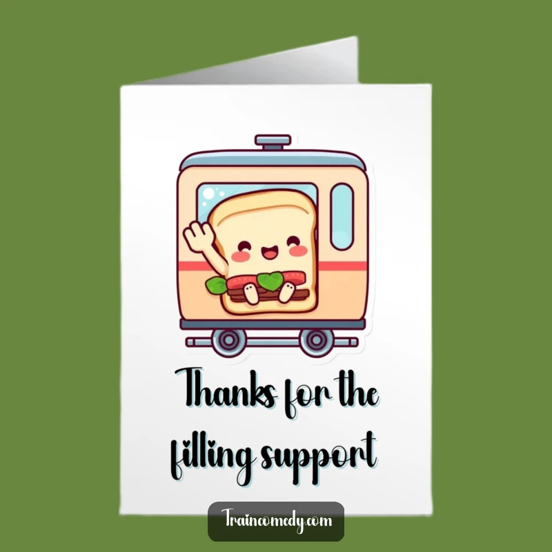 Free Printable Thank You Card: Sandwich Train's Farewell Gift of Gratitude DIY