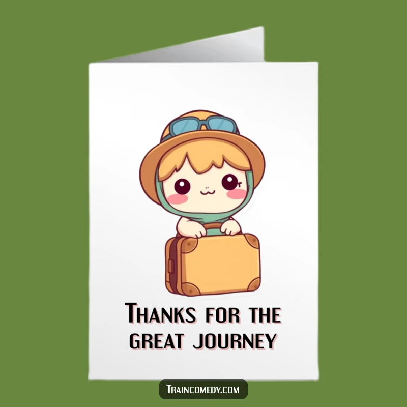 Free Printable Thank You Card: Thanks for the Adventure, says Kawaii!