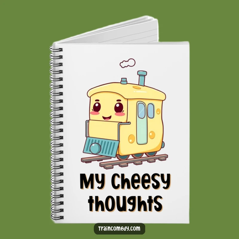 Funny Cheese Train Notebook Jot Down Ideas with Cheesy Flair