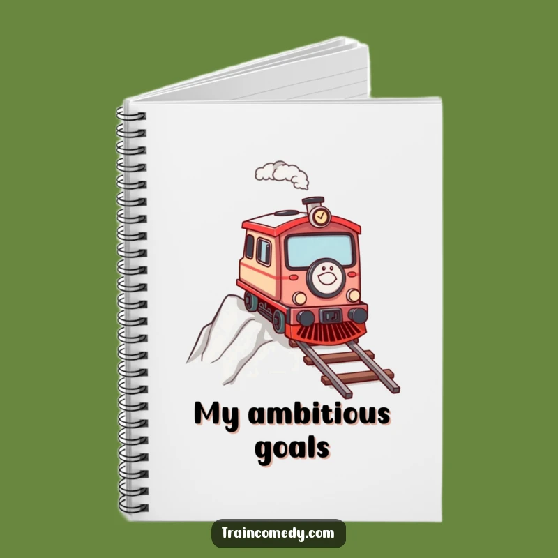 Funny Determined Train Notebook: Jot Down Goals with Motivational Flair Gift