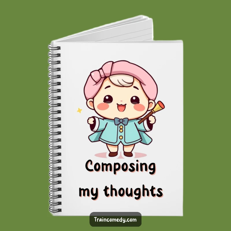 Funny Kawaii Conductor Notebook: Smiling character journal, a perfect funny gift for ideas.