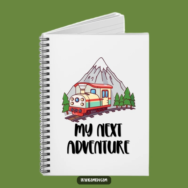 Funny Kawaii Train Mountain Peek Notebook - Jot Down Curious Adventures