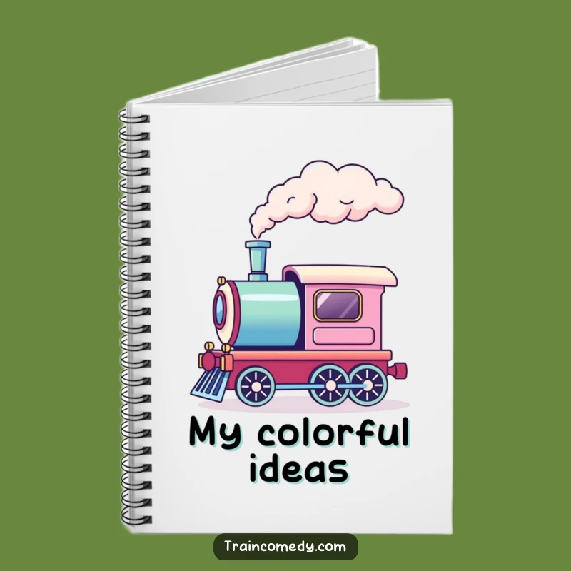 Funny Rainbow Smoke Train Notebook - Jot Down Your Magical Ideas