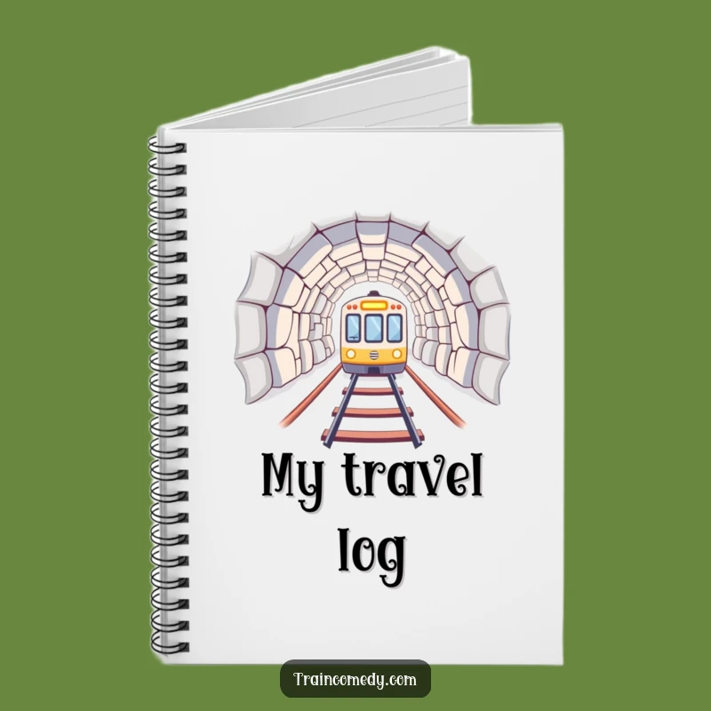 Funny Train Tunnel Notebook - Hilarious Travel Journal & Gift