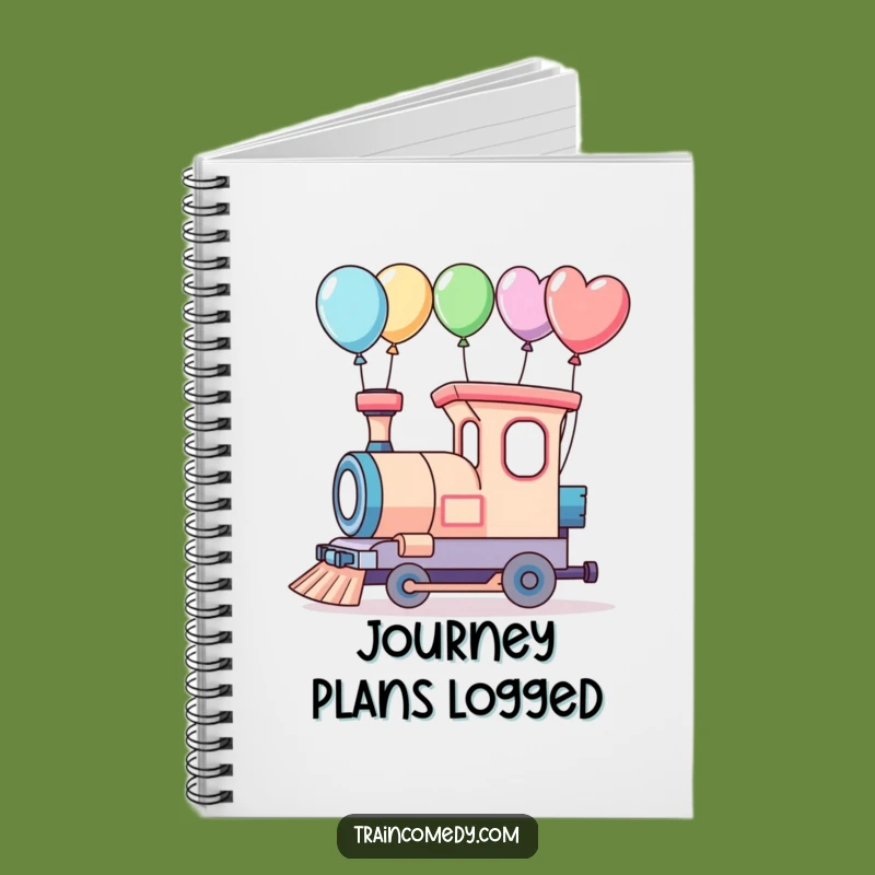 Funny Whimsical Train Adventure Notebook - Hilarious Journal for Dreamers