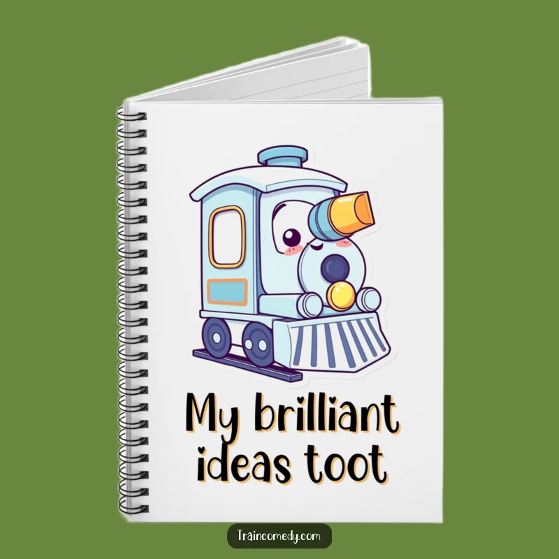 Funny Toots Train Notebook - Kawaii Horn Blowing Ideas Journal