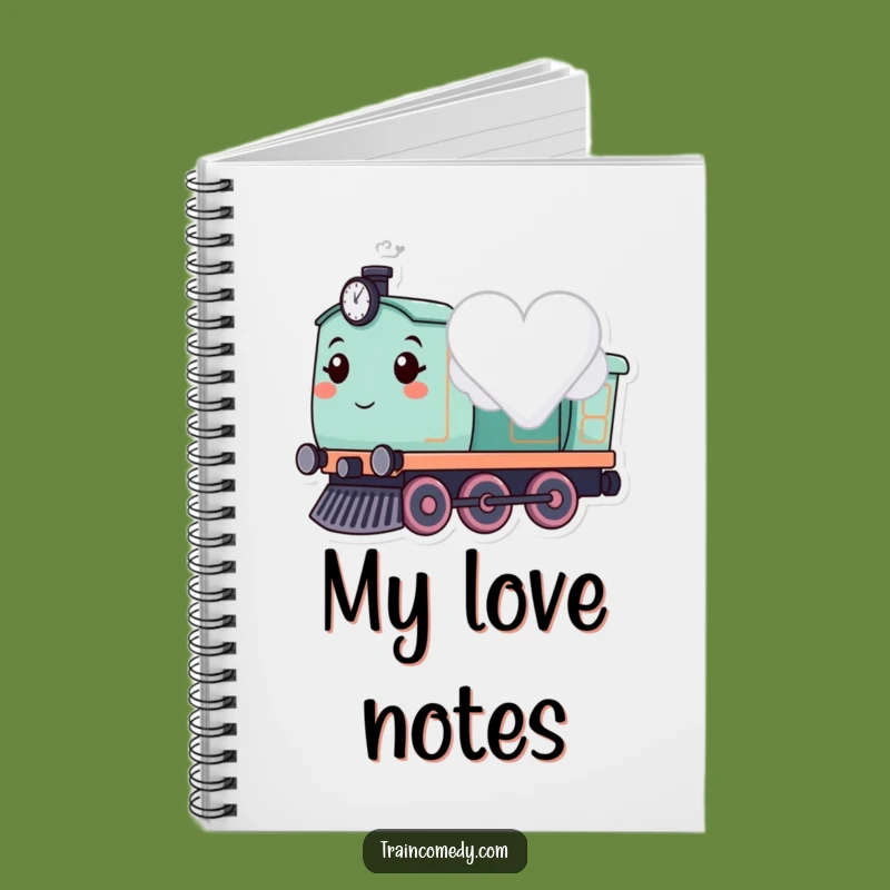 Funny Heart Cloud Train Notebook: Jot Down Love Notes with Cute Flair Gift
