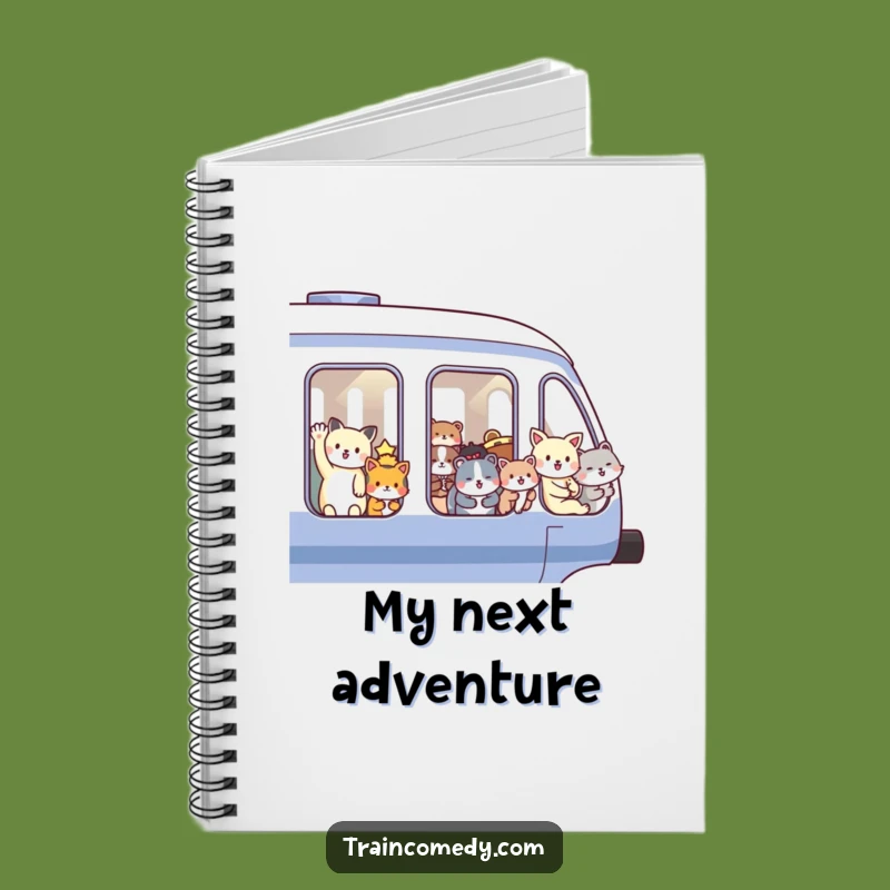 Funny Animal Train Notebook: Jot Down Ideas with Waving Passengers, Creative Gift
