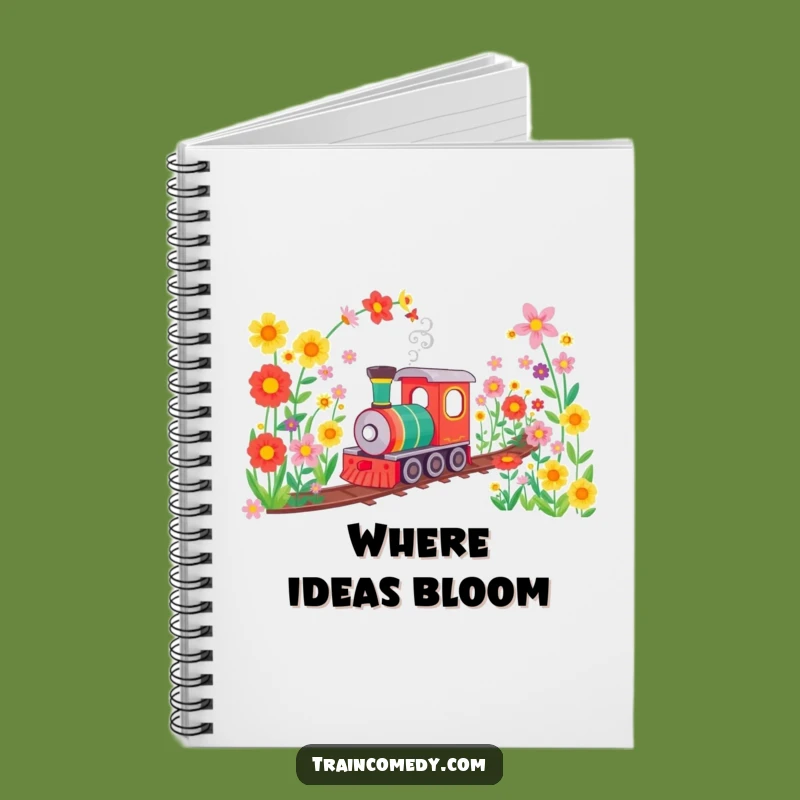 Funny Flower Tunnel Train Notebook: Journal Your Journey, Floral Fun, Gift