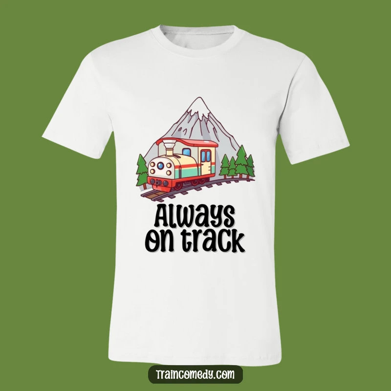 Funny Kawaii Train Mountain Peek T-Shirt - The Ultimate Curious Adventure Gift