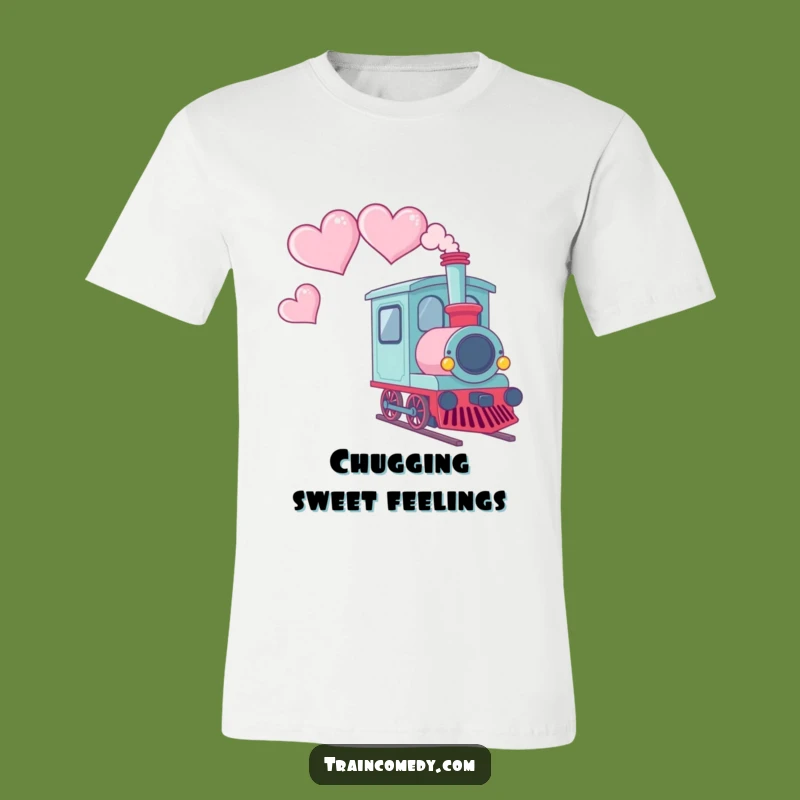 Funny Kawaii Train Heart Smoke T-Shirt: Cute Love Express Tee, Perfect Funny Gift