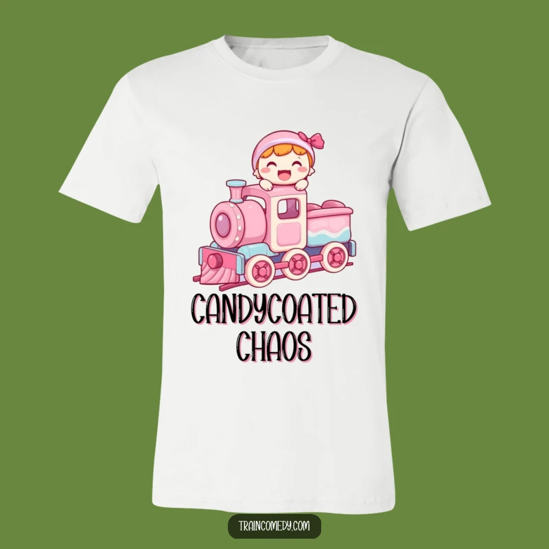Funny Candy Train T-Shirt: Joyful Balance, Sweet Ride, Perfect Funny Gift