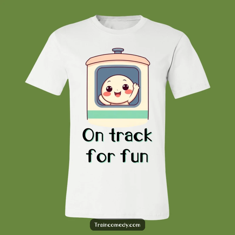 Funny Train Window T-Shirt - Wave Hello to Happiness and Adventure