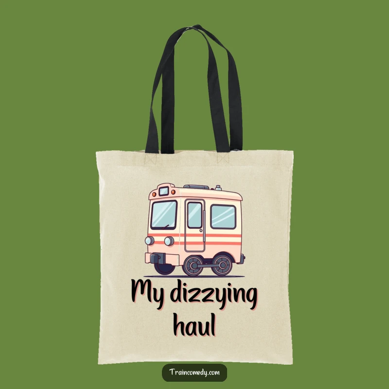 Funny Dizzy Train Tote Bag - Carry Your Chaos with Style