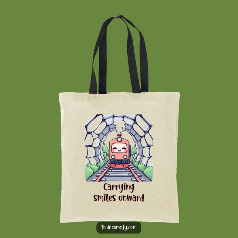 Funny Kawaii Train Tote Bag: Tunnel Explorer Bag, Chic Funny Gift!