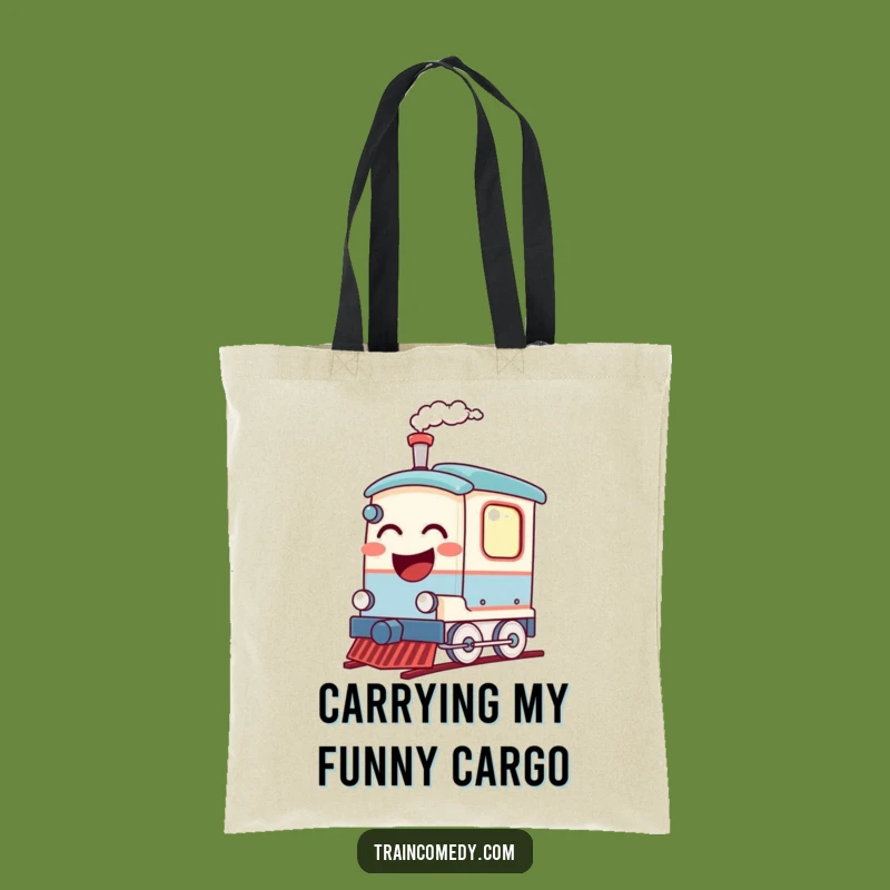 Funny Laughing Train Tote Bag - Carry Your Laughs in Style