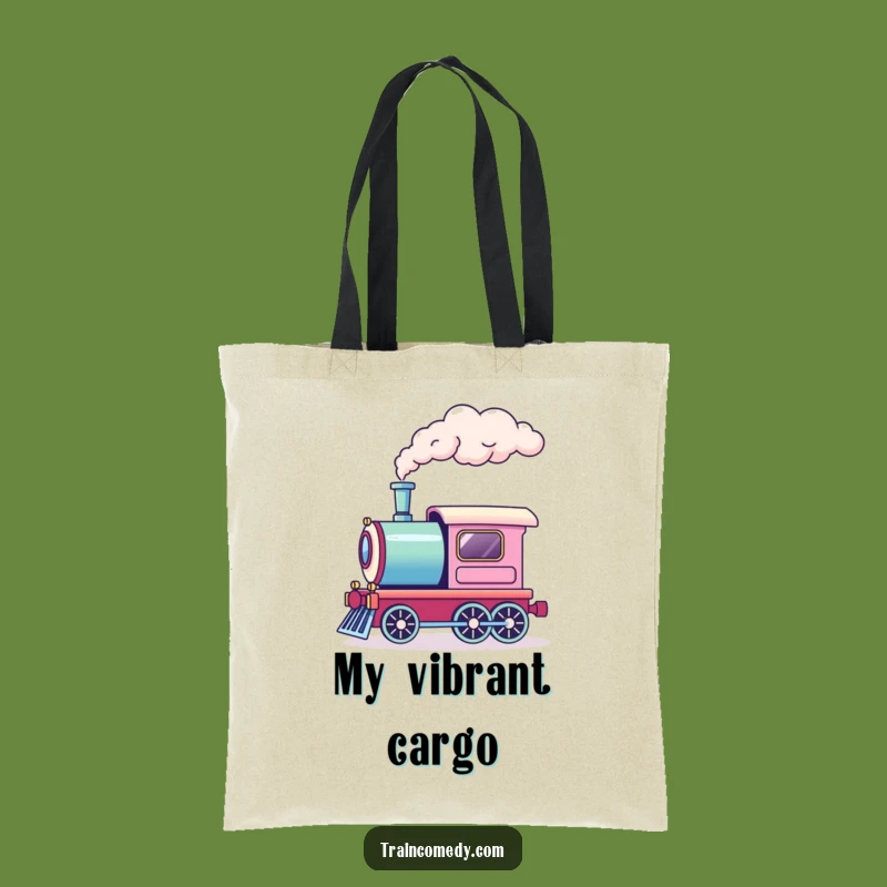 Funny Rainbow Smoke Train Tote Bag - Carry Your Magic in Style