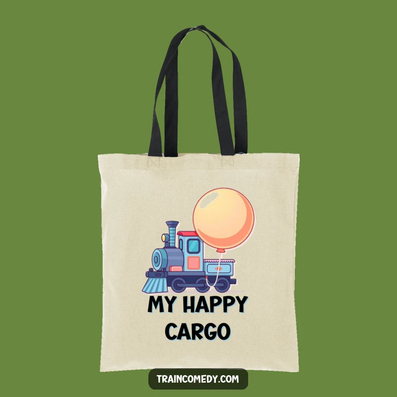 Funny Train Balloon Tote Bag: Carry Your Fun with This Whimsical Design!