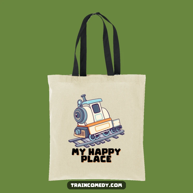 Funny Train Cartwheel Tote Bag: Playful Accessory for Track Adventures Gift