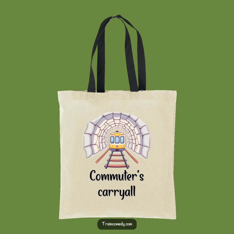Funny Train Tunnel Tote Bag - Spacious & Humorous Travel Companion Gift