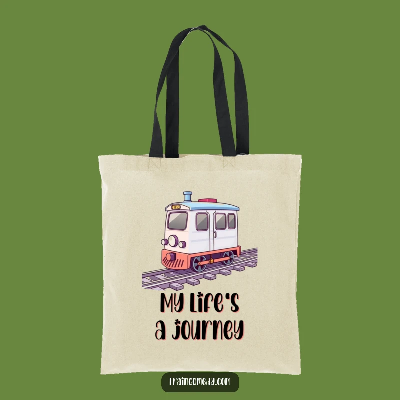 Funny Spinning Train Tote Bag: Carry Your Essentials with Merry Speed