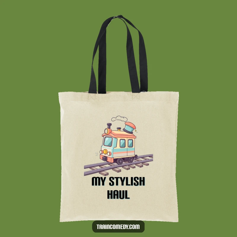 Funny Jaunty Hat Train Tote Bag - Carry Your Style with a Smile